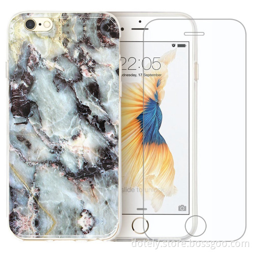 Marble Design Stone Soft Gel Rubber TPU Cover Case